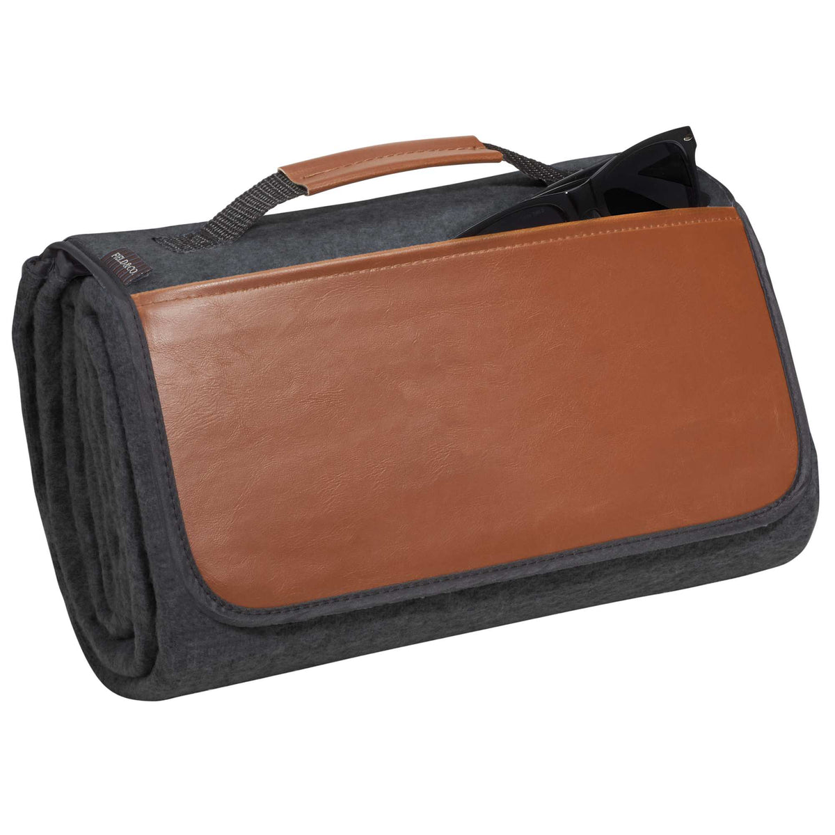 Campster Padded Fleece Picnic Blanket, 47 x 53 Inches Debossing - Charcoal - Photo 5