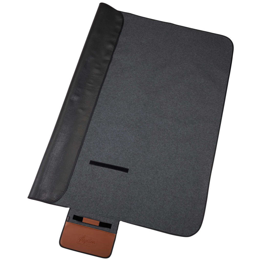 Campster Padded Fleece Picnic Blanket, 47 x 53 Inches Debossing - Charcoal - Photo