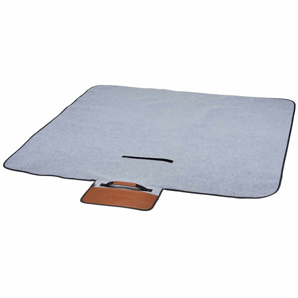 Campster Padded Fleece Picnic Blanket, 47 x 53 Inches Debossing - Light Gray - Photo 3