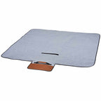 Campster Padded Fleece Picnic Blanket, 47 x 53 Inches Debossing - Light Gray - Photo 4
