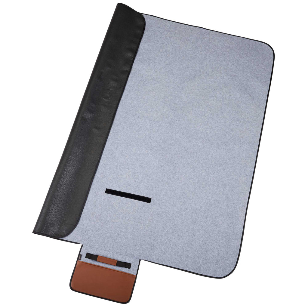 Campster Padded Fleece Picnic Blanket, 47 x 53 Inches Debossing - Light Gray - Photo 5