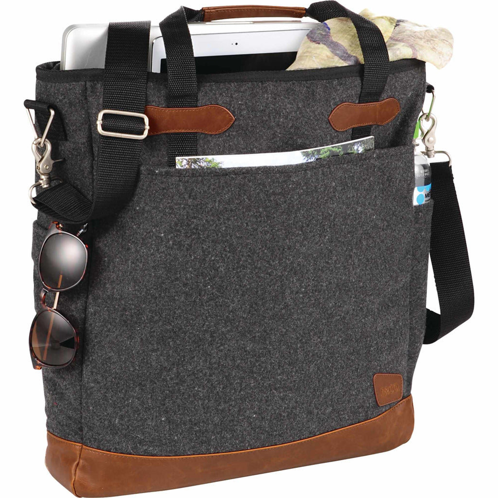 Campster Wool Blend Computer Tote, 15 Inch Transfer - Charcoal - Photo 6