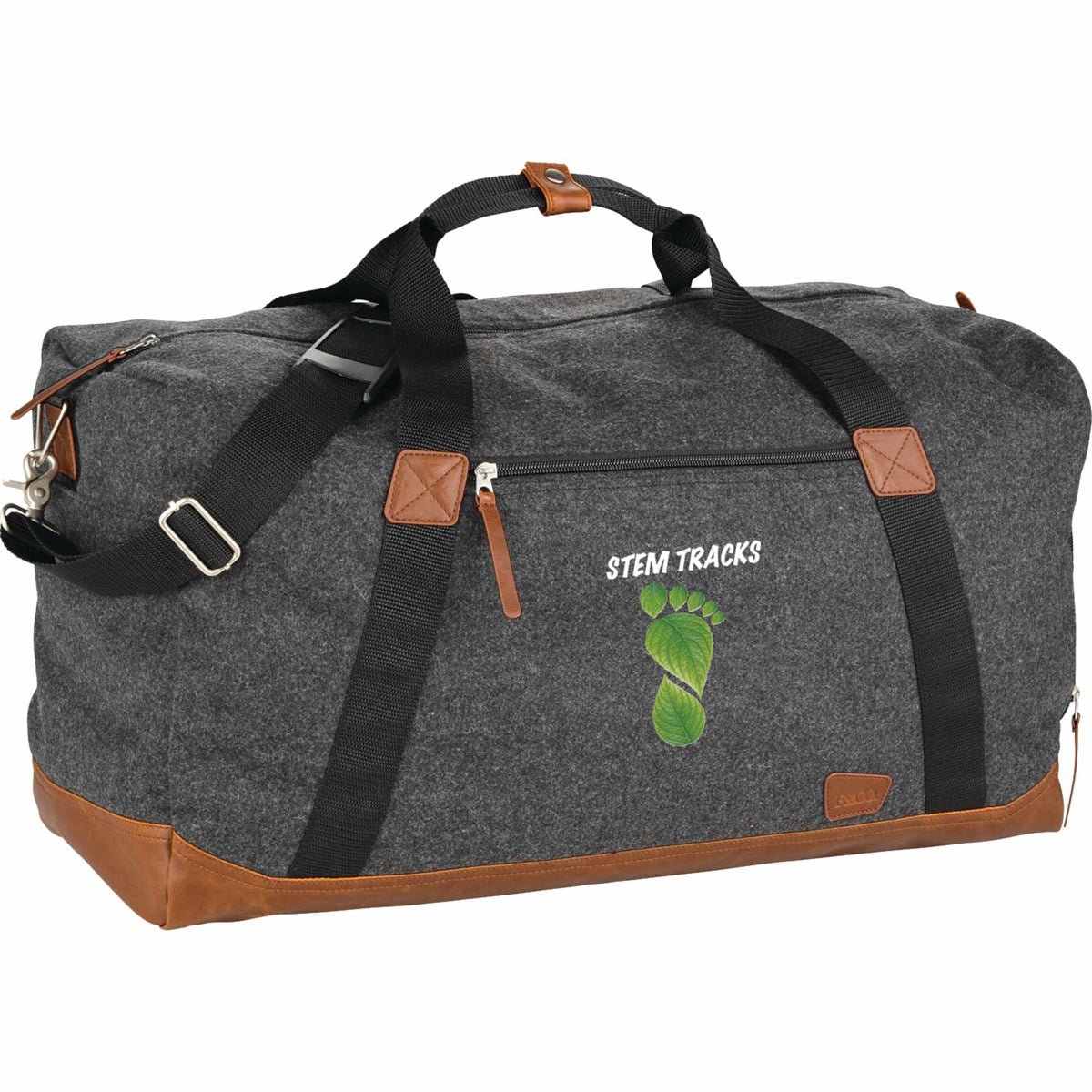 Campster Wool Blend Duffel Bag, 22 Inches Transfer - Charcoal - Front