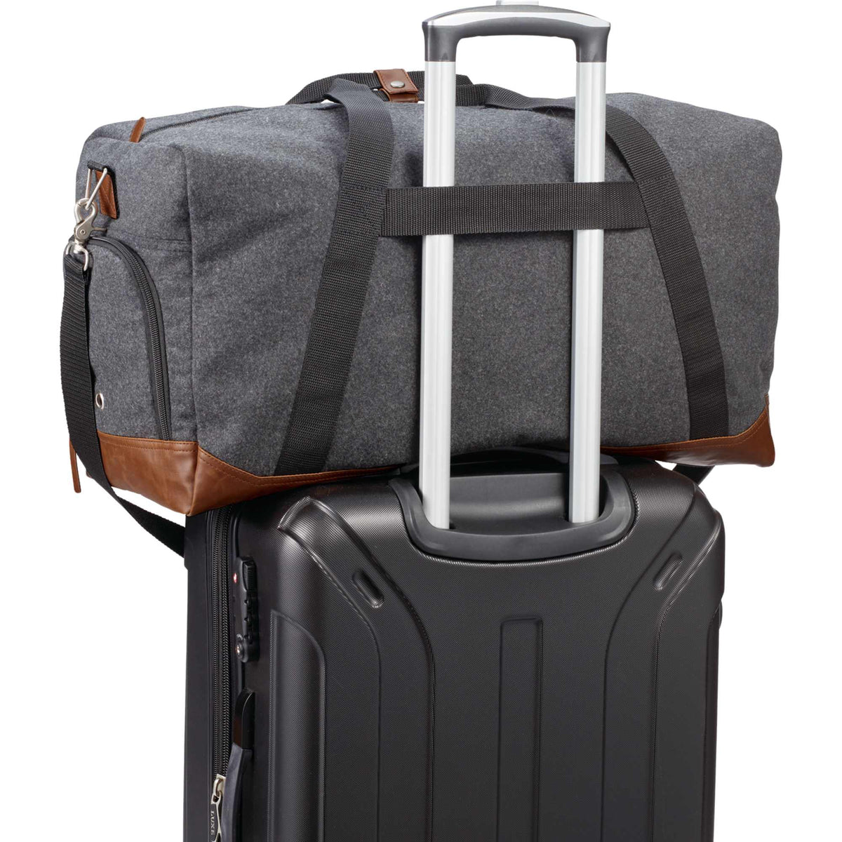 Campster Wool Blend Duffel Bag, 22 Inches Transfer - Charcoal - Photo