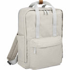 Campus Cotton Canvas Laptop Backpack, 15 Inch Embroidery - Gray - Right Angle