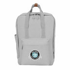 Campus Cotton Canvas Laptop Backpack, 15 Inch Transfer - Gray - Front