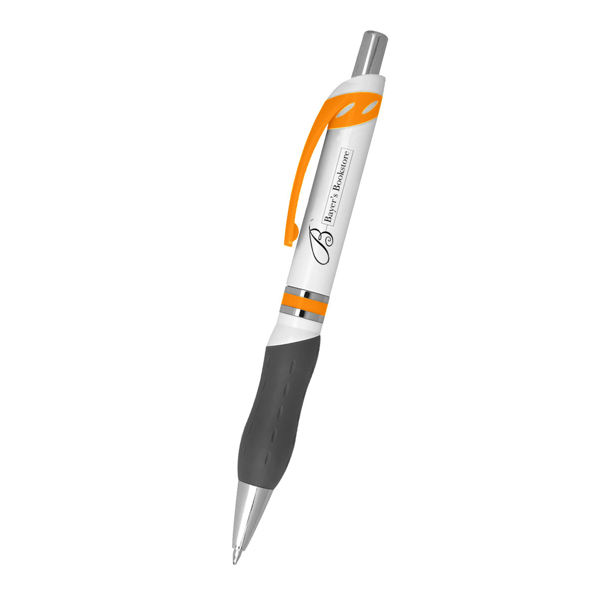 Campus Pen with Your Logo - White With Yellow - Silk Screen