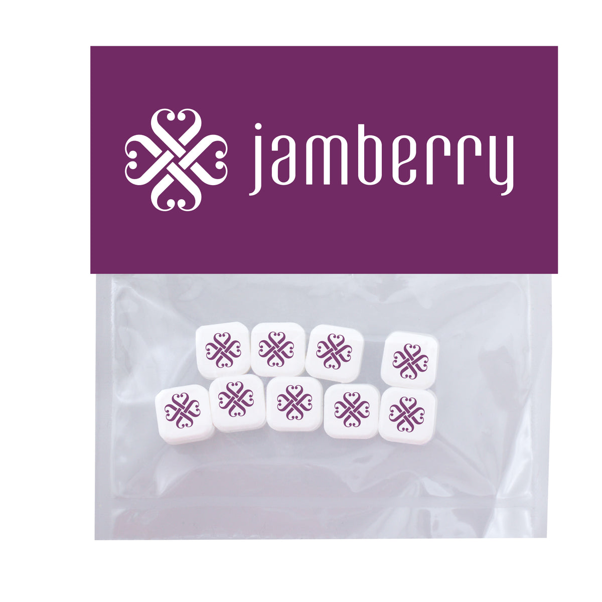 Candy Bag with Header Card and Printed Mints, Large
