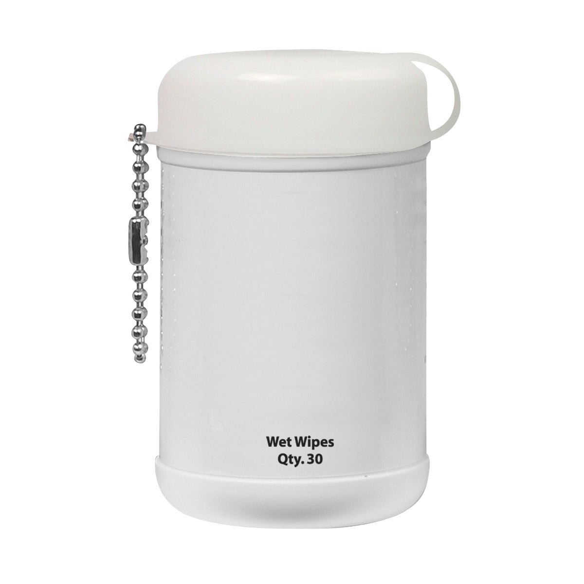 Canister of Wet Wipes, Mini - White Cap - White_Blank