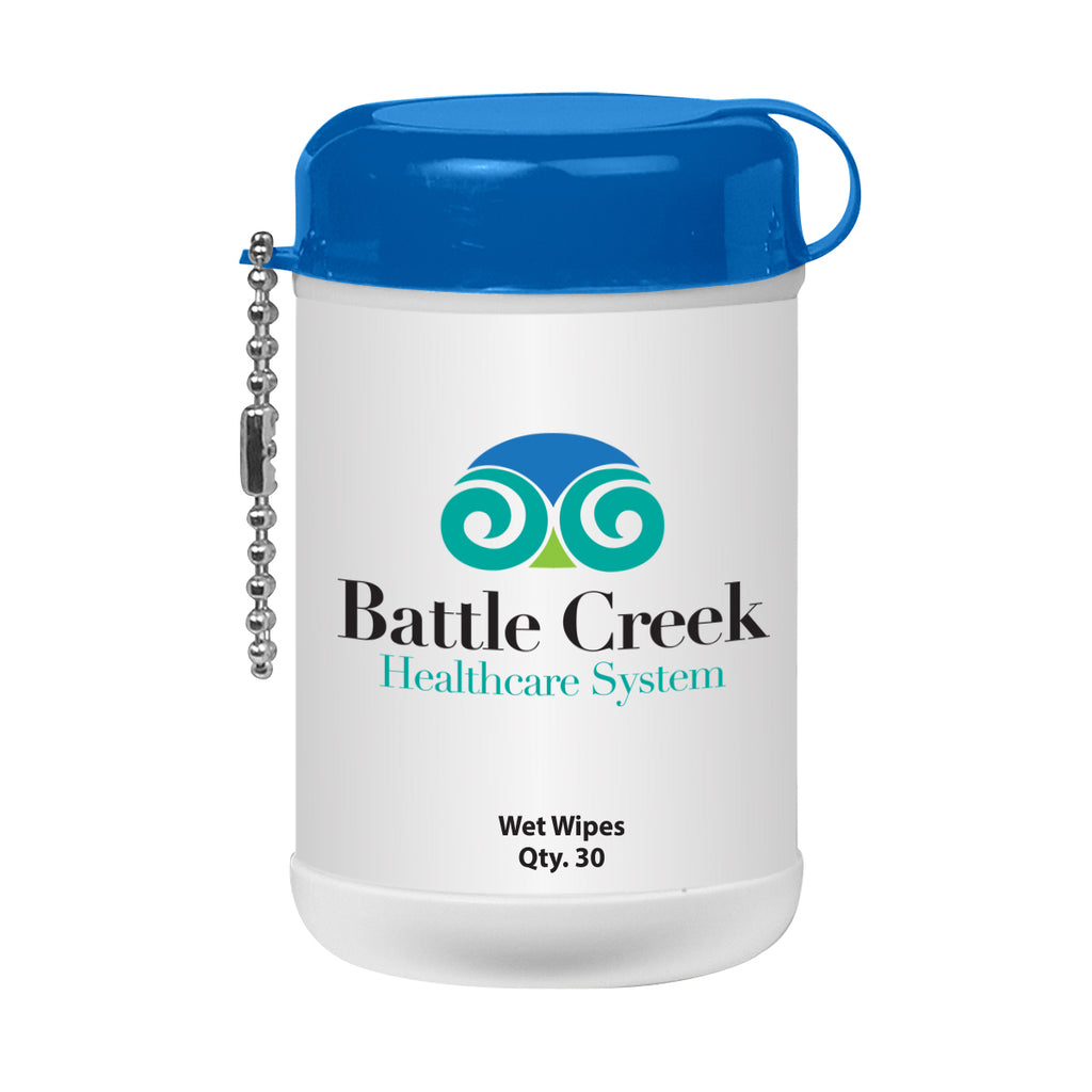 Canister of Wet Wipes, Mini - White_Label