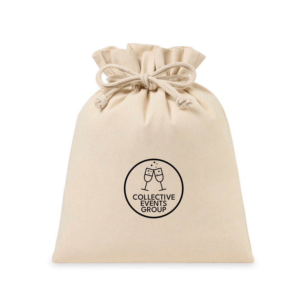 Canvas Drawstring Gift Bag, Large - Natural - View 2