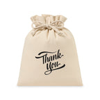 Canvas Drawstring Gift Bag, Large - Natural - View 4