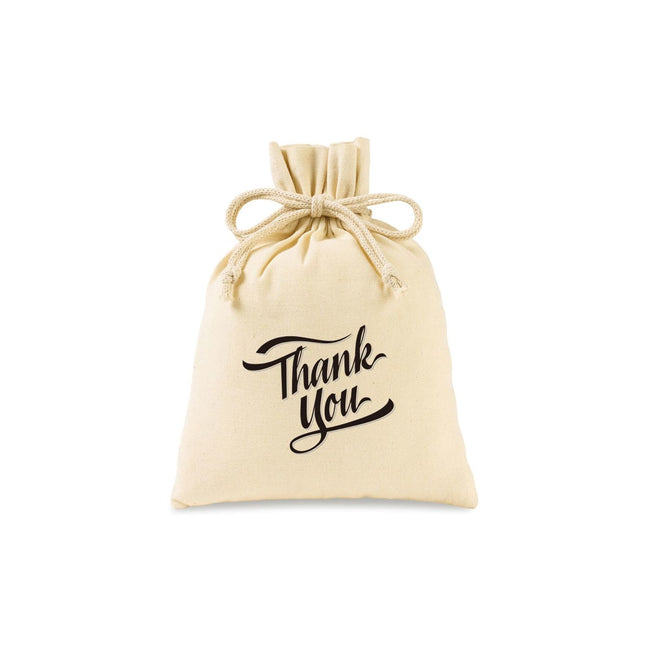 Canvas Drawstring Gift Bag, Medium Transfer