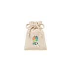 Canvas Drawstring Gift Bag, Small - Natural - View 1