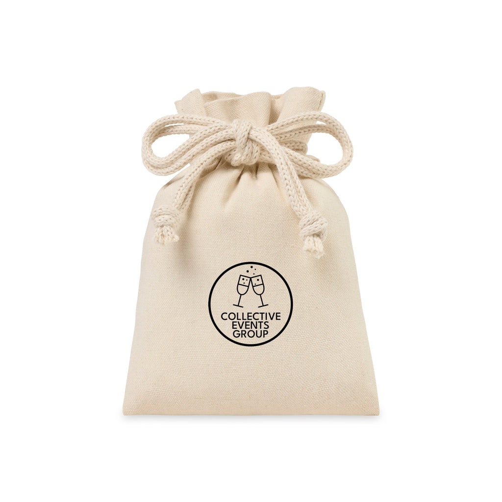 Canvas Drawstring Gift Bag, Small - Natural - View 2