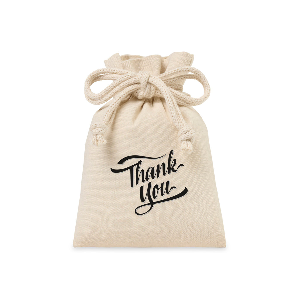 Canvas Drawstring Gift Bag, Small Transfer - Natural - View 4