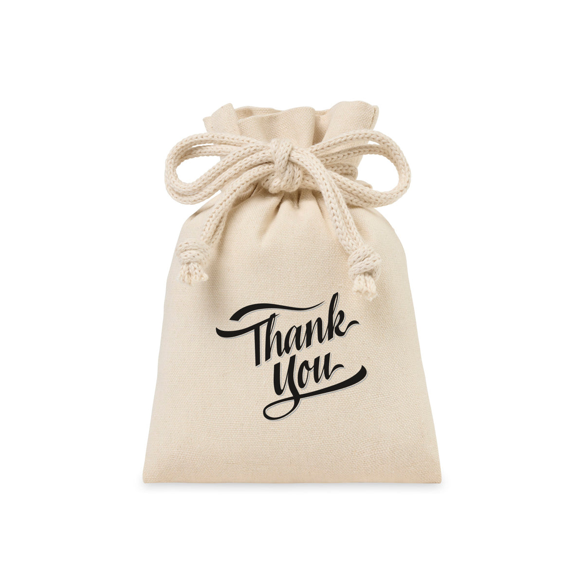 Canvas Drawstring Gift Bag, Small Transfer - Natural - View 4