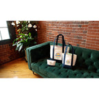 Canvas Zip Pouch with Colored Base Transfer - True Navy - View 4