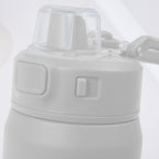 Canyon Recycled Stainless Sports Bottle, 30 oz Full Color - White - Lock Button Detail