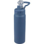 Canyon Recycled Stainless Sports Bottle, 30 oz - Nightfall Blue - Front Open