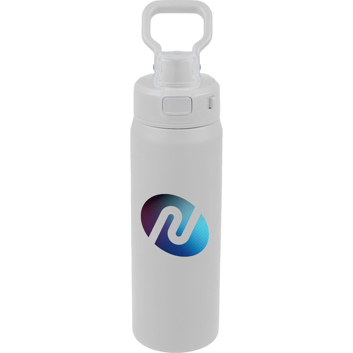 Canyon Recycled Stainless Sports Bottle, 30 oz - White - Front