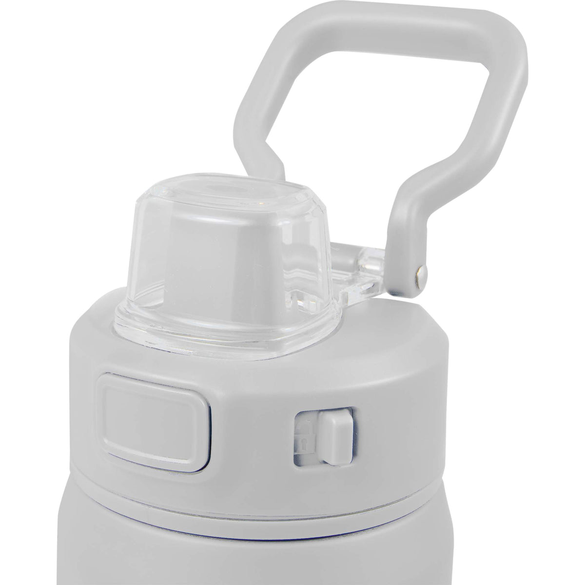 Canyon Recycled Stainless Sports Bottle, 30 oz - White - Top Detail