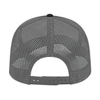 Cap America Chino Twill Trucker Cap with Mesh Back Embroidery - Black/Charcoal - Back