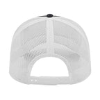 Cap America Chino Twill Trucker Cap with Mesh Back Embroidery - Black/White - Back