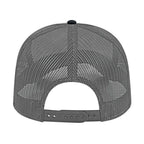 Cap America Chino Twill Trucker Cap with Mesh Back Embroidery - Gray/Black/Charcoal - Back