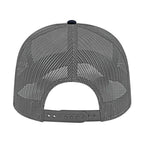 Cap America Chino Twill Trucker Cap with Mesh Back Embroidery - Gray/Navy/Charcoal - Back