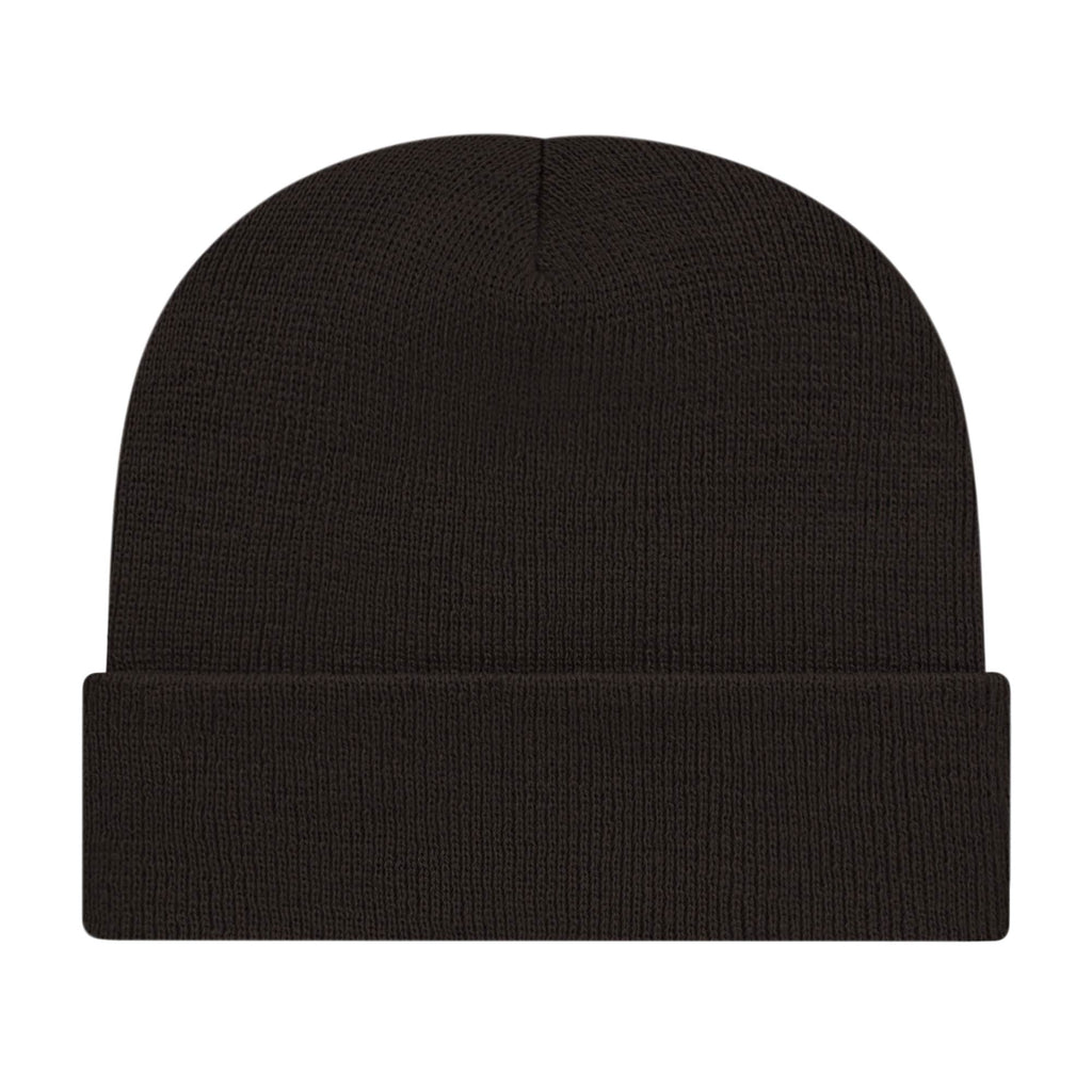 Cap America Cuffed Knit Beanie Embroidery - Black - Photo