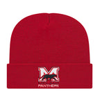 Cap America Cuffed Knit Beanie Embroidery - Cardinal - Photo