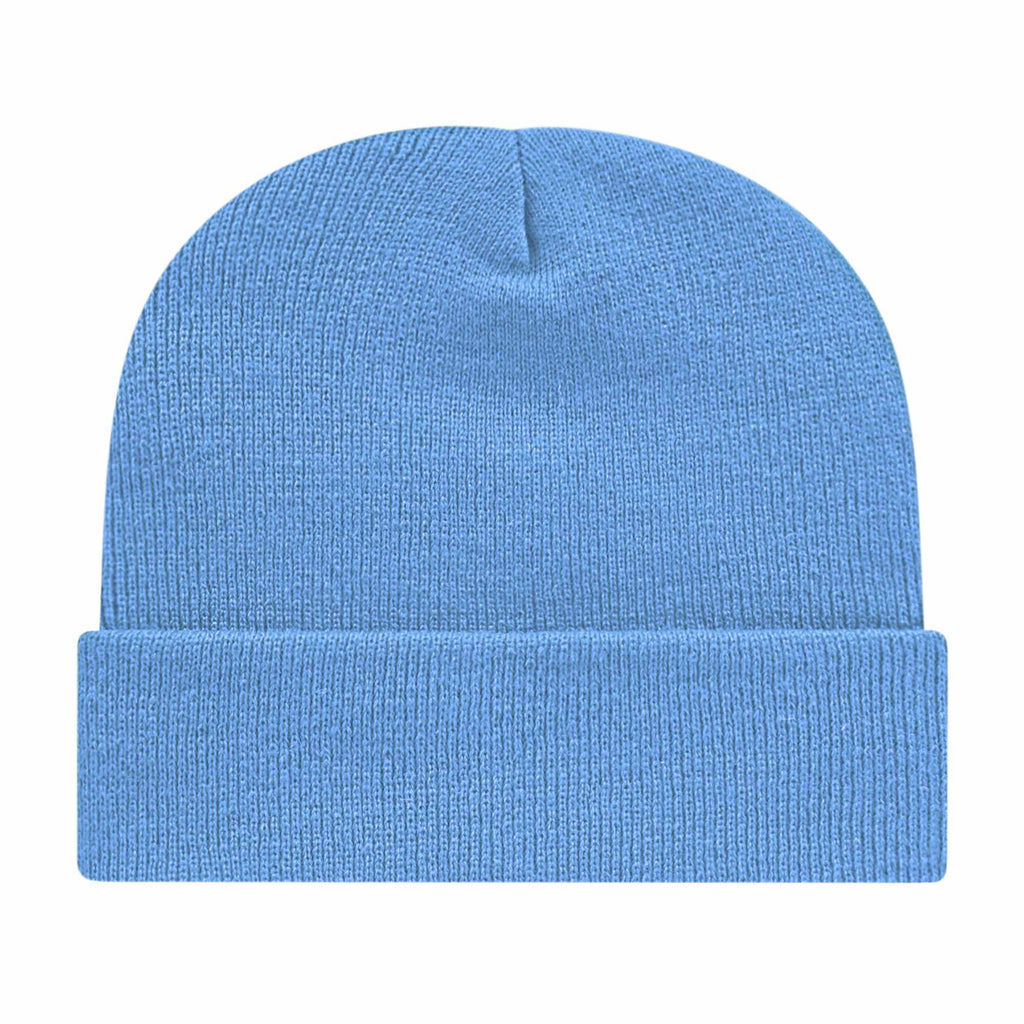 Cap America Cuffed Knit Beanie Embroidery - Carolina Blue - Photo