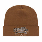 Cap America Cuffed Knit Beanie Embroidery - Cider - Front