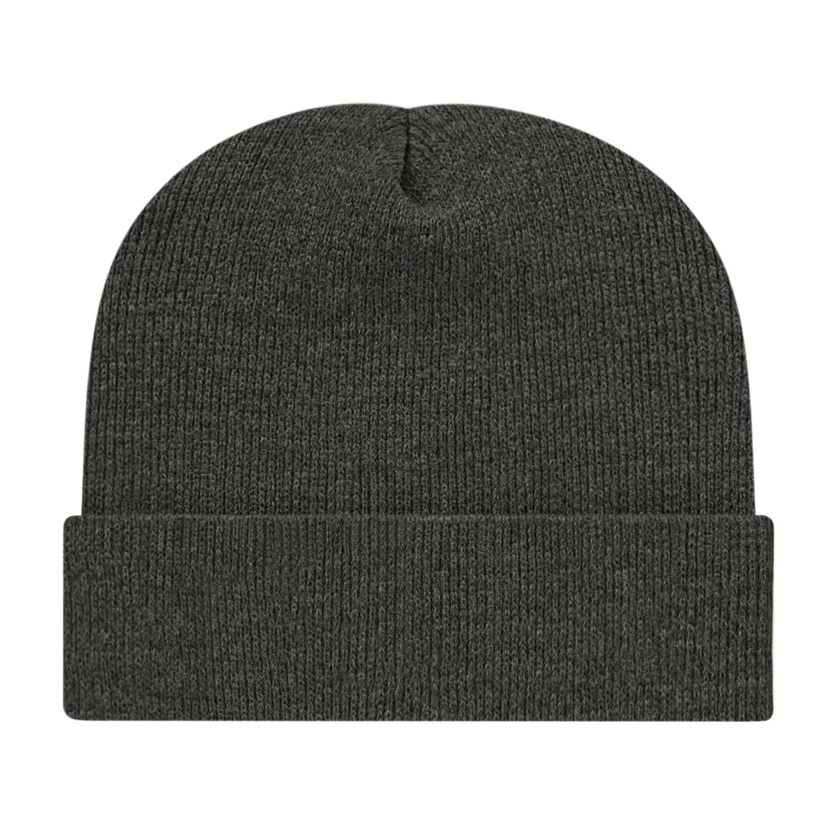 Cap America Cuffed Knit Beanie Embroidery - Dark Heather - Photo