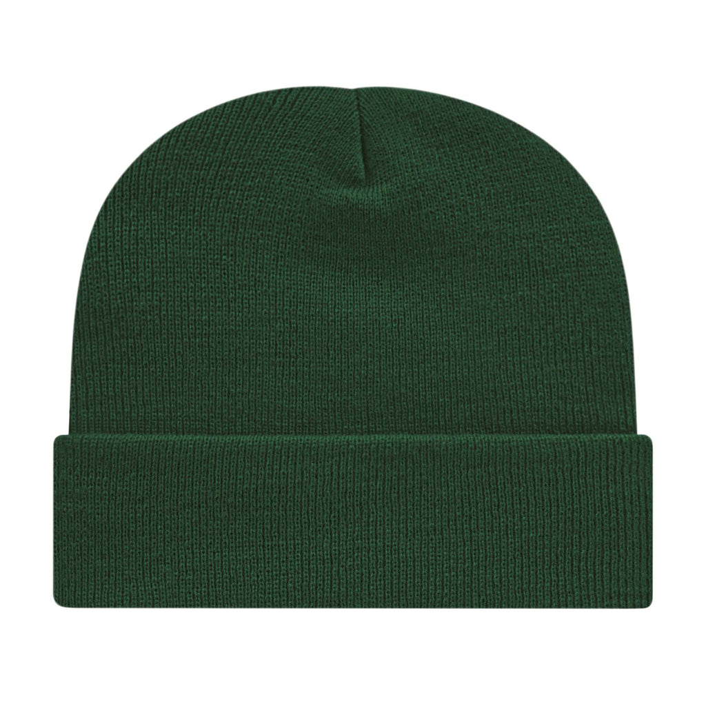 Cap America Cuffed Knit Beanie Embroidery - Forest - Photo