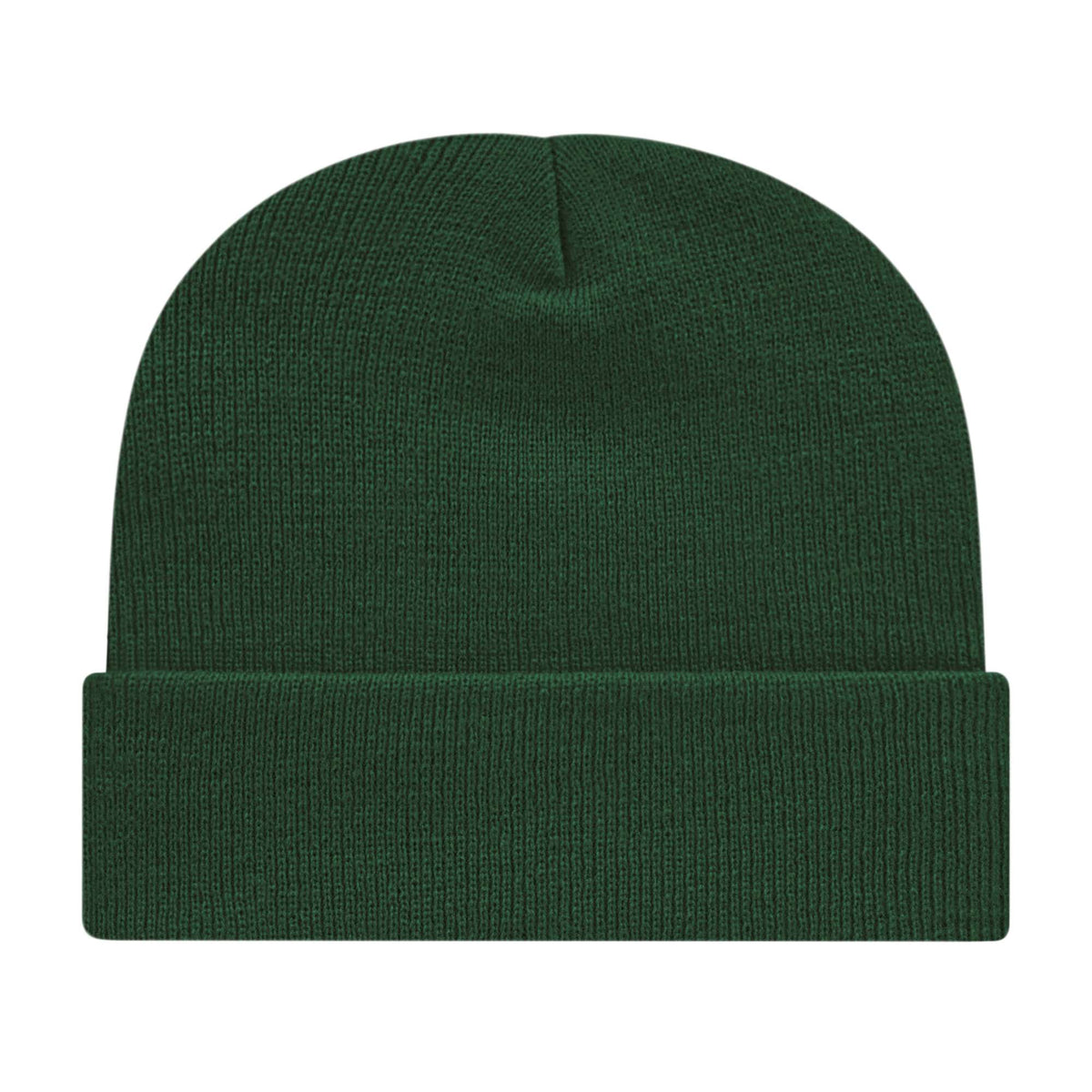 Cap America Cuffed Knit Beanie Embroidery - Forest - Photo