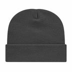 Cap America Cuffed Knit Beanie Embroidery - Gray - Photo
