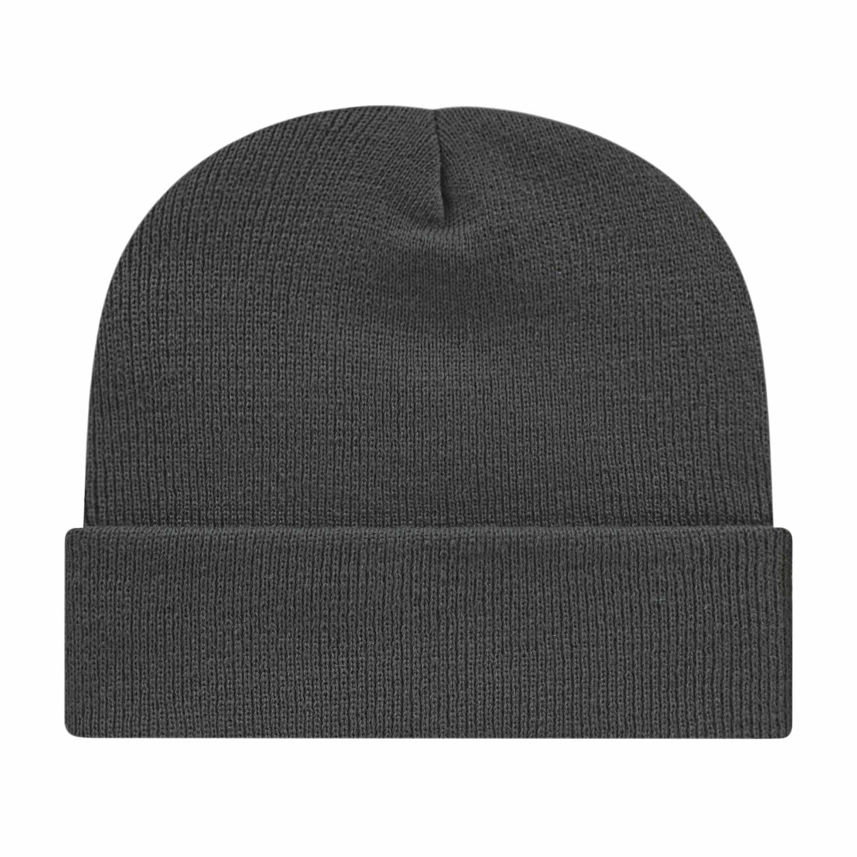 Cap America Cuffed Knit Beanie Embroidery - Gray - Photo