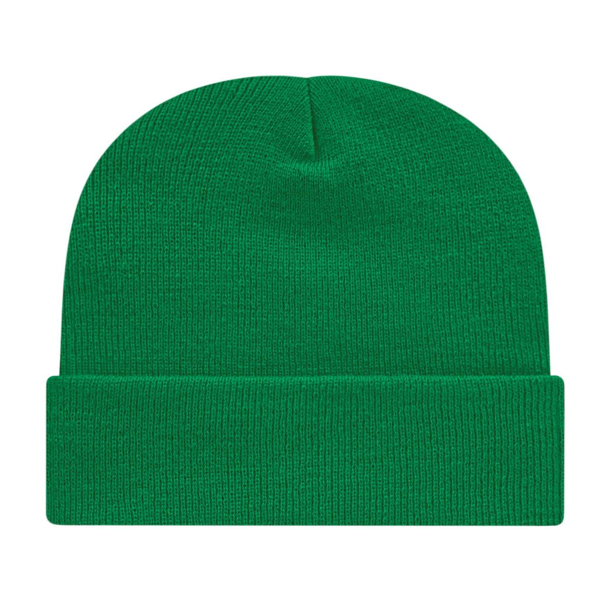 Cap America Cuffed Knit Beanie Embroidery - Kelly Green - Photo