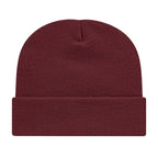 Cap America Cuffed Knit Beanie Embroidery - Maroon - Photo 2