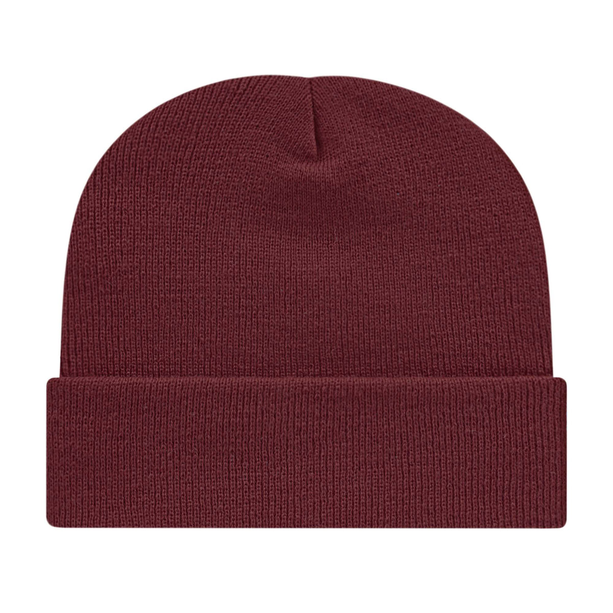 Cap America Cuffed Knit Beanie Embroidery - Maroon - Photo 2