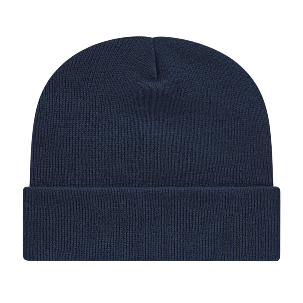 Cap America Cuffed Knit Beanie Embroidery - Navy - Photo