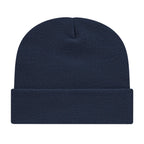 Cap America Cuffed Knit Beanie Embroidery - Navy - Photo