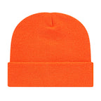 Cap America Cuffed Knit Beanie Embroidery - Neon Blaze - Photo