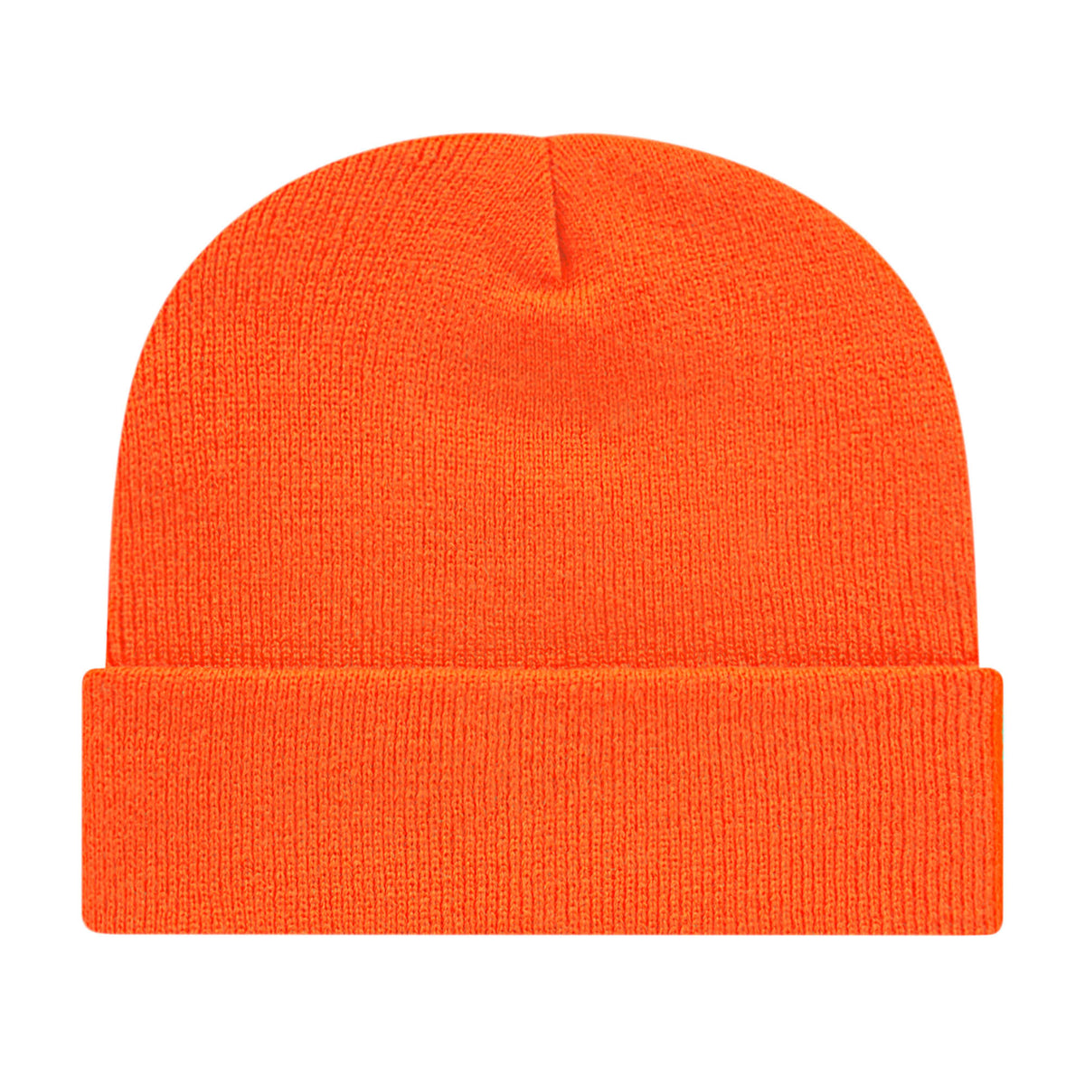Cap America Cuffed Knit Beanie Embroidery - Neon Blaze - Photo