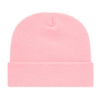 Cap America Cuffed Knit Beanie Embroidery - Pink - Photo