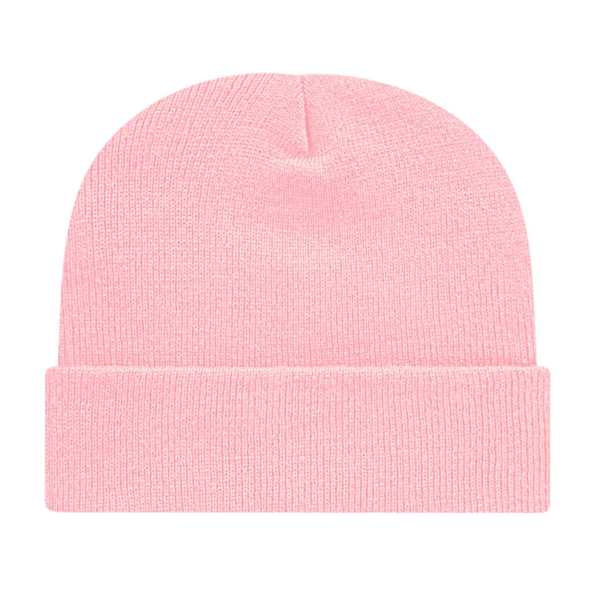 Cap America Cuffed Knit Beanie Embroidery - Pink - Photo