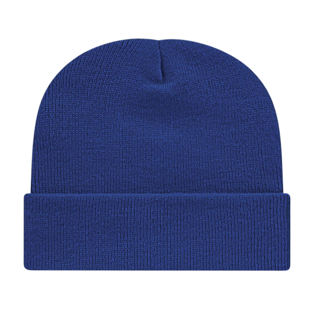 Cap America Cuffed Knit Beanie Embroidery - Royal - Photo