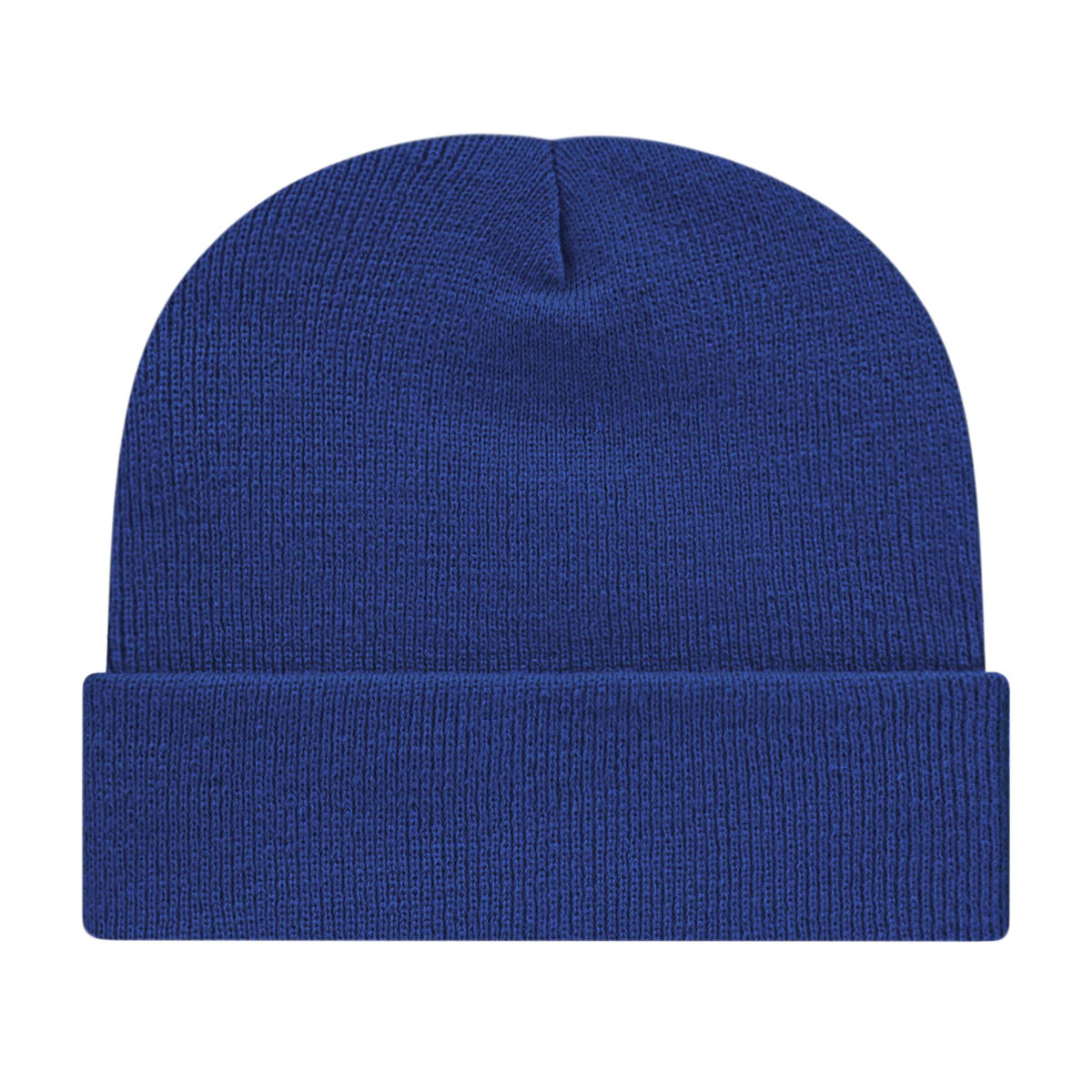 Cap America Cuffed Knit Beanie Embroidery - Royal - Photo